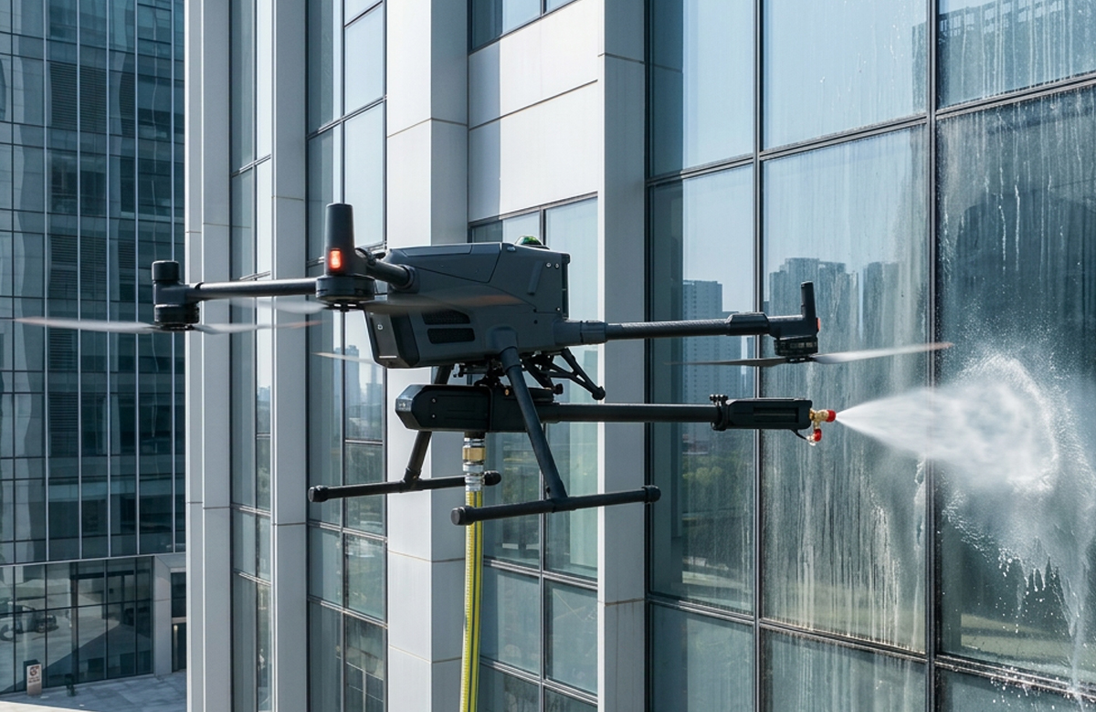 Drone-assisted exterior cleaning for Ontario commercial property maintenance